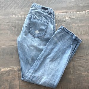 Blank NYC distressed straight leg jeans